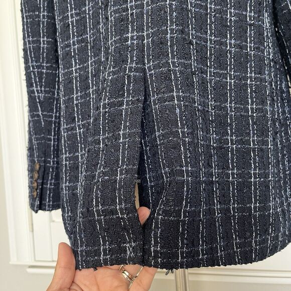 Ann Taylor The Tailored Double Breasted Blazer in Tweed, size 12, Cotton blend - Picture 8 of 11